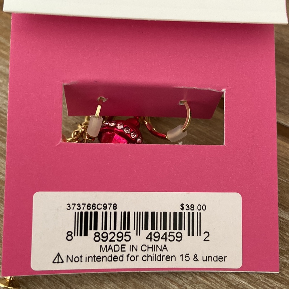 Betsey Johnson Martini earrings - Picture 3 of 6